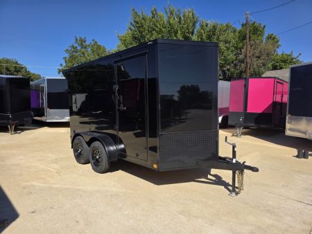 New 2027 New 6x12 TA Screwless Enclosed Trailer | Blackout | Spoiler Package | .08 Polycor | Dexter Axles | 1267