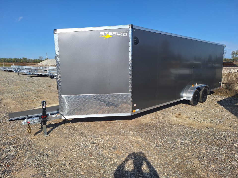 New 7x29 Stealth Trailers 4 place Snowmobile Trailer Aluminum PREMIUM