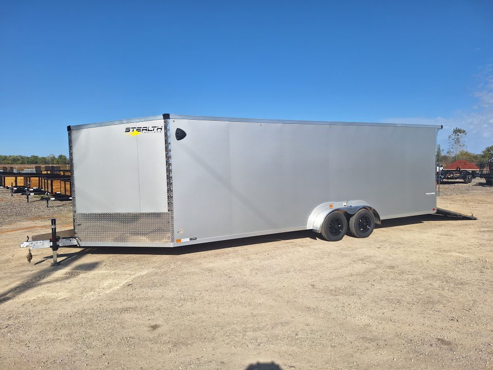 New 7x29 Stealth Trailers 4 place Snowmobile Trailer Aluminum PREMIUM