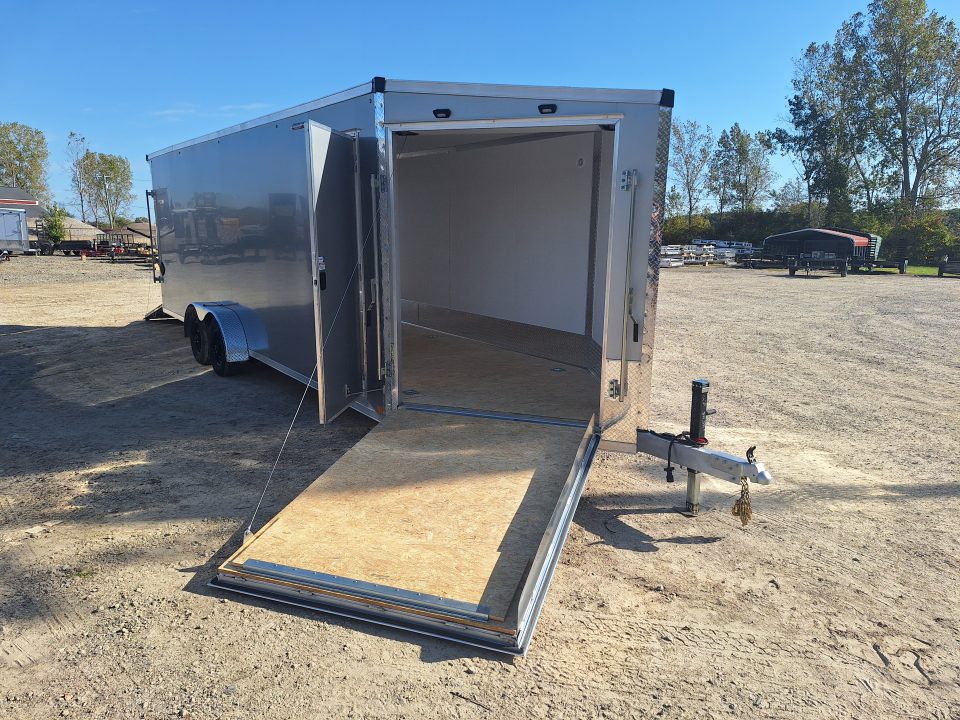 New 7x29 Stealth Trailers 4 place Snowmobile Trailer Aluminum PREMIUM