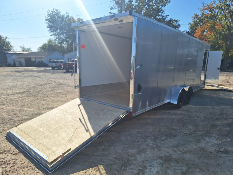 New 7x29 Stealth Trailers 4 place Snowmobile Trailer Aluminum PREMIUM