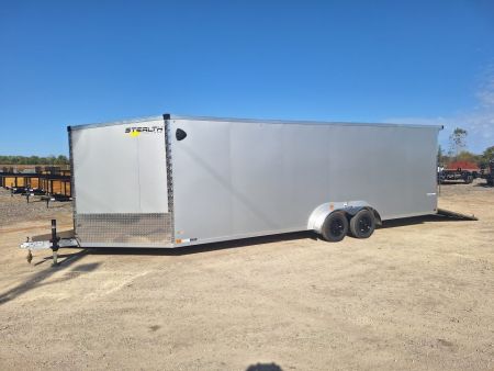 New 7x29 Stealth Trailers 4 place Snowmobile Trailer Aluminum PREMIUM