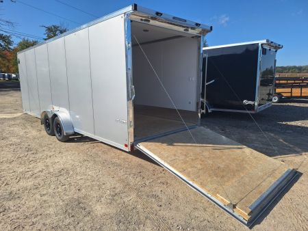 New 7x29 Stealth Trailers 4 place Snowmobile Trailer Aluminum PREMIUM