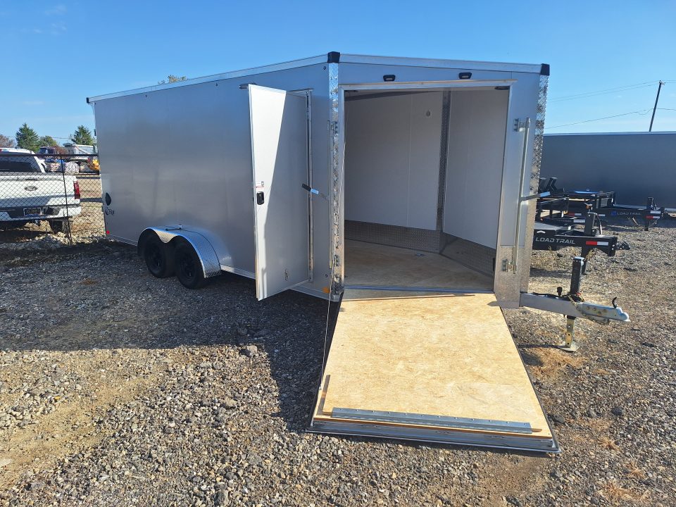 New 7X23 Stealth Trailers 3 place Snowmobile Trailer Aluminum PREMIUM