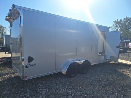 New 7X23 Stealth Trailers 3 place Snowmobile Trailer Aluminum PREMIUM