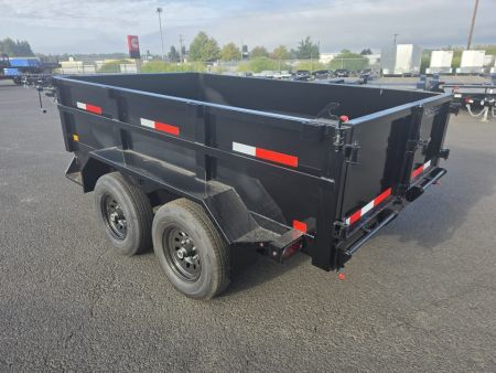 New 2027 Eagle 6X10 Loaded Dump Trailer w/ Ramps, Tarp, 110V Charger 10K GVWR