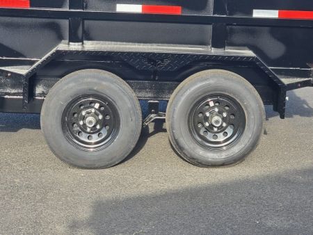New 2027 Eagle 6X10 Loaded Dump Trailer w/ Ramps, Tarp, 110V Charger 10K GVWR