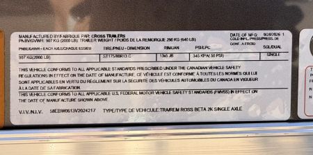 New 2027 Cross Trailers 4-6-1V Enclosed Barn Door 2K GVWR
