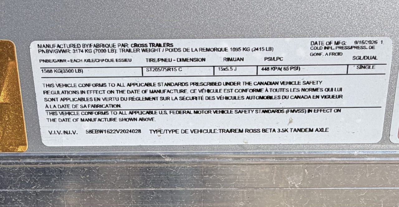 New 2027 Cross Trailers 7-16-1.5V Enclosed 7K GVWR