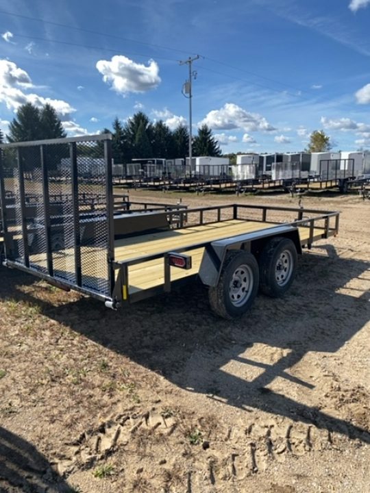 New 2027 AMO 7K TANDEM 6.4X14 1 BRAKE Landscape Trailer