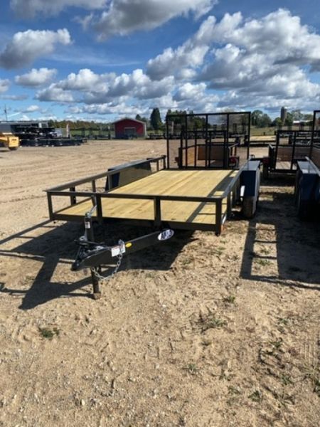 New 2027 AMO 7K TANDEM 6.4X14 1 BRAKE Landscape Trailer