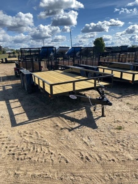 New 2027 AMO 7K TANDEM 6.4X14 1 BRAKE Landscape Trailer