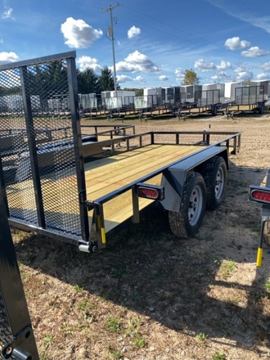 New 2027 AMO 7K TANDEM 6.4X14 2 BRAKE Landscape Trailer