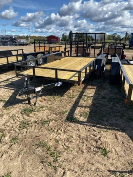 New 2027 AMO 7K TANDEM 6.4X14 2 BRAKE Landscape Trailer