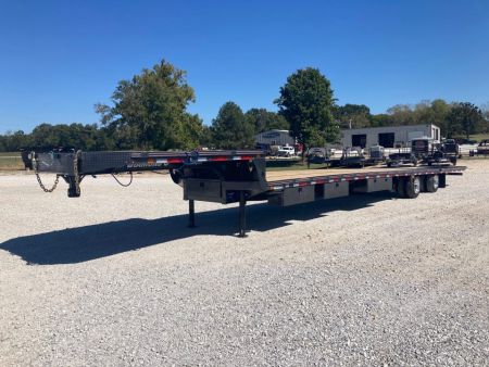 New 2027 Diamond C Trailers 102x53 TANDEM 40K STEP DECK HYDROTAIL W/ STEEL RUNNERS, HYDROJACKS, AIR RIDE, RATCHET RAIL & 72  SPREAD Flatbed Trailer