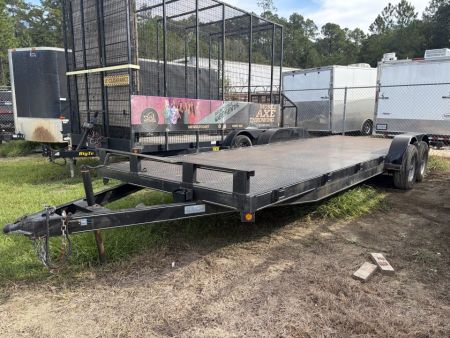 Used 2022 P & T Trailers 7X24 Steel Deck Car Hauler