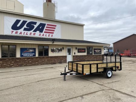 New 2027 AMO 5X10 Light Duty 2k Wood Side Utility Trailer