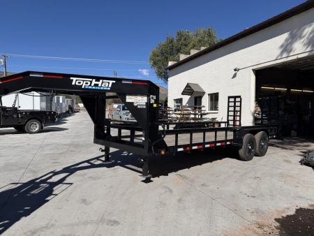 New 2026 Top Hat Trailers 83X20 GN HH14K Flatbed Trailer