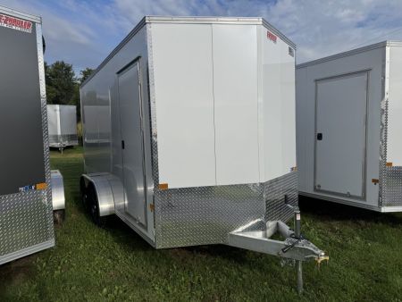 New 2027 E-Z Hauler EZEC7X14 XLT-P Cargo / Enclosed Trailer, 7 FOOT 1 INCH INTERIOR HEIGHT, .080 POLY SIDES, TORSION AXLES, REAR CANOPY, FREE ALUMINUM WHEEL UPGRADE