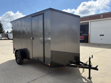 New 2027 United Trailers UJ 6'X12' WEDGE NOSE RAMP DOOR Cargo / Enclosed Trailer