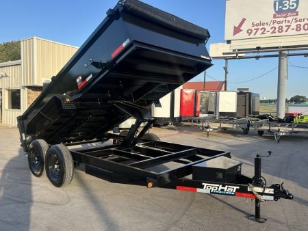 New 2027 Top Hat Trailers DE14 14'x83"x2' Dump Trailer