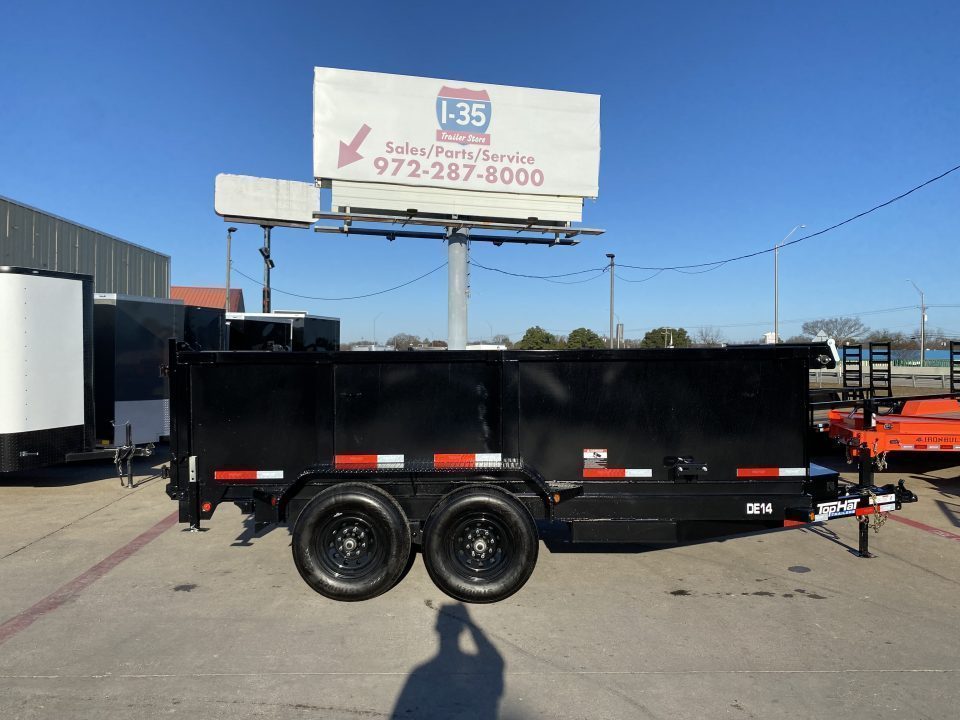 New 2027 Top Hat Trailers DE14 7'x14"x3' Dump Trailer