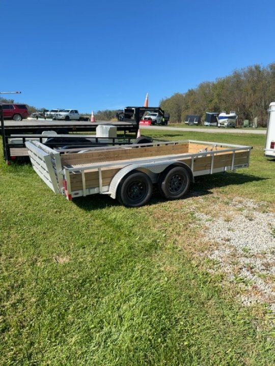 Used USED 2026 Legend 7x14 Tandem Open Deluxe Utility Trailer w/ 80 x 48 Bi-Fold Gate