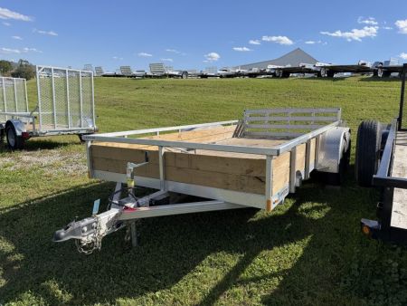 Used USED 2026 Legend 7x14 Tandem Open Deluxe Utility Trailer w/ 80 x 48 Bi-Fold Gate