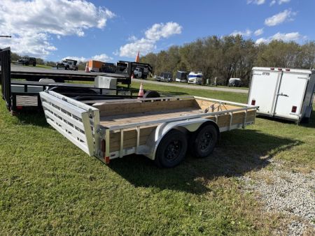 Used USED 2026 Legend 7x14 Tandem Open Deluxe Utility Trailer w/ 80 x 48 Bi-Fold Gate