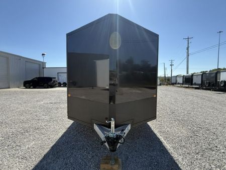 New Stealth Aluminum Enclosed 8.5x20 XLT Pro Series 7K- Black W/ Black Trim, Escape Door and Rear Wing