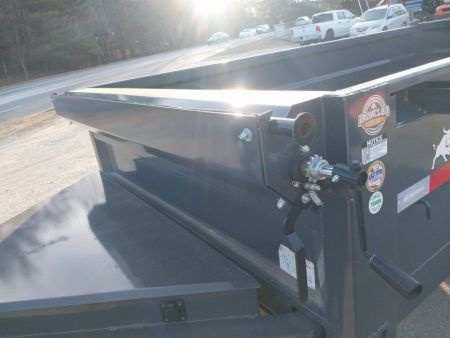 New 2027 Iron Bull Dump Trailer / DWB Series / 83" Wide x 14' Long / 2-7,000# Electric Brake Axles / Tarp / Ramps / Combo Rear Gate / Gray Powder Coat