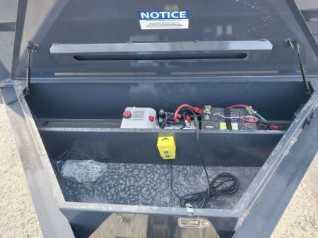 New 2027 Iron Bull Dump Trailer / DWB Series / 83" Wide x 14' Long / 2-7,000# Electric Brake Axles / Tarp / Ramps / Combo Rear Gate / Gray Powder Coat