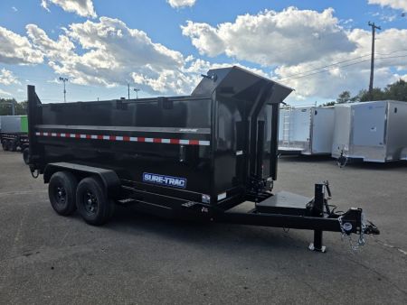 New 2027 Sure-Trac 7X14 14K - 4' HIGH SIDES Dump Trailer