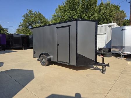 New 2027 New 6x12 SA Screwless Enclosed Trailer | Blackout | Spoiler Package |.08 Exterior | 1272
