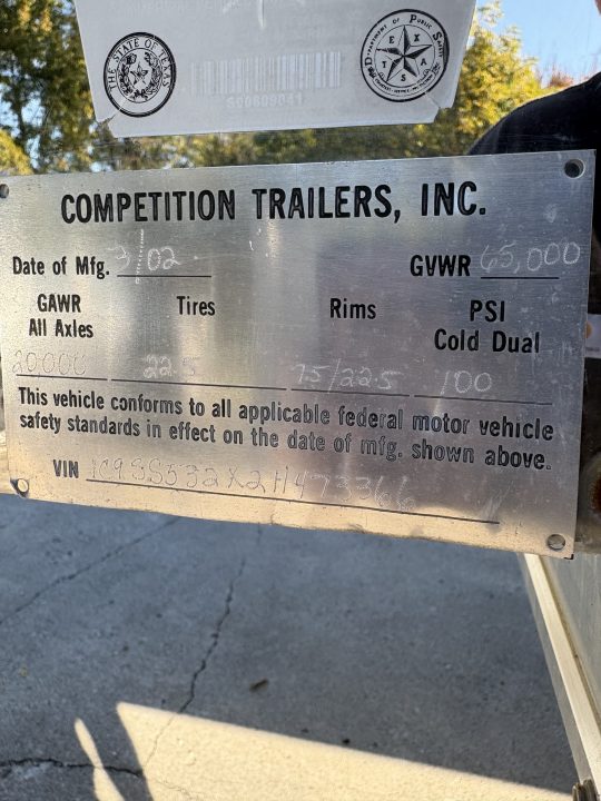 Used 2002 Used 53' Competition Lift Gate Trailer