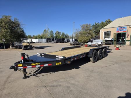 New 2027 Big Tex 21EH-22D3A-MRBK Flatbed Trailer 21K GVWR