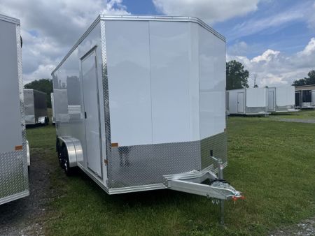 New 2027 E-Z Hauler EZEC7.5X16 XLT-P Cargo / Enclosed Trailer 71 SERIES 7 FOOT 1 INCH INTERIOR HEIGHT .080 POLY SIDES REAR CANOPY FREE ALUMINUM WHEEL UPGRADE TORSION AXLES TRANSLUCENT ROOF