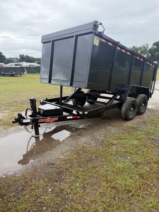 New 2027 Down 2 Earth DTE714DT7B HS Dump Trailer; 48” Sides; 7x14; Rear Barn Door