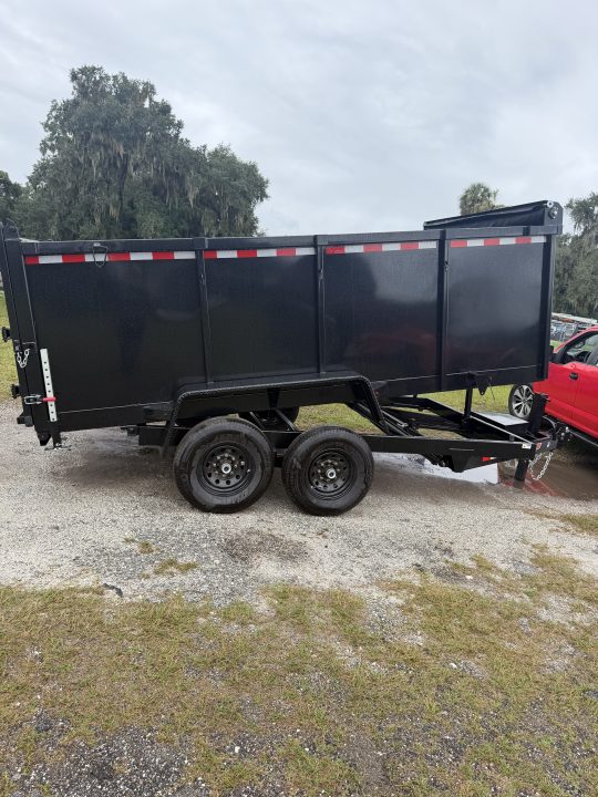 New 2027 Down 2 Earth DTE714DT7B HS Dump Trailer; 48” Sides; 7x14; Rear Barn Door