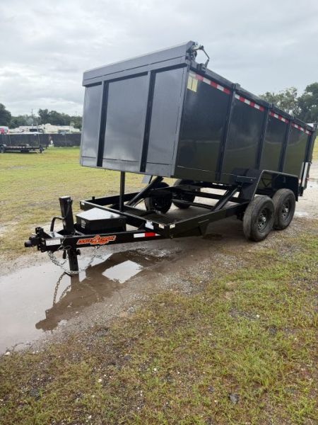 New 2027 Down 2 Earth DTE714DT7B HS Dump Trailer; 48” Sides; 7x14; Rear Barn Door