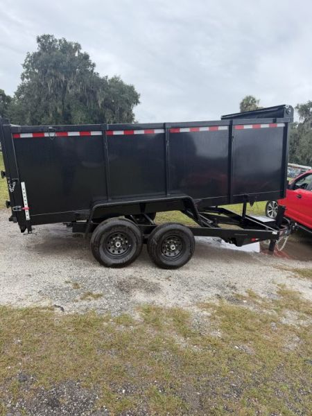 New 2027 Down 2 Earth DTE714DT7B HS Dump Trailer; 48” Sides; 7x14; Rear Barn Door