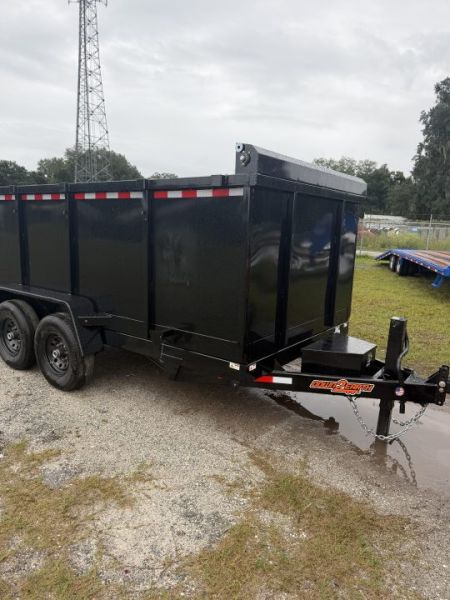New 2027 Down 2 Earth DTE714DT7B HS Dump Trailer; 48” Sides; 7x14; Rear Barn Door