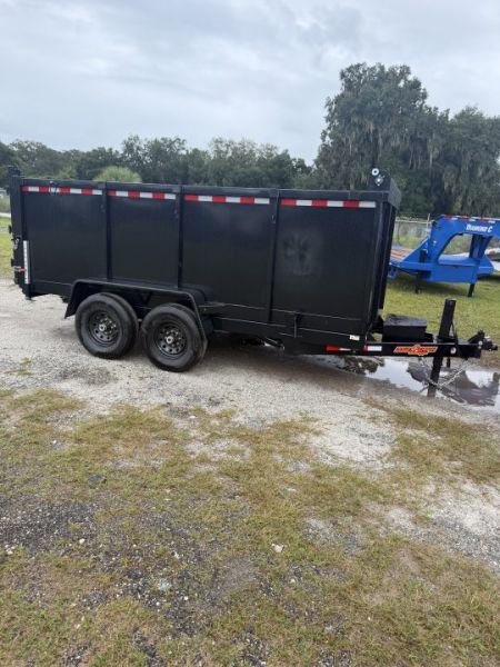 New 2027 Down 2 Earth DTE714DT7B HS Dump Trailer; 48” Sides; 7x14; Rear Barn Door