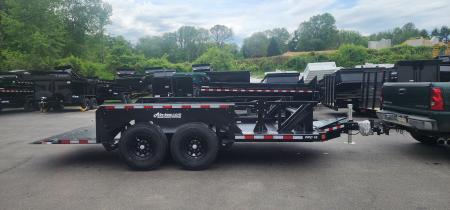 New 6'3 x 16 Air Tow PRO 16 Drop Deck Flatbed 16.5k***BLACK