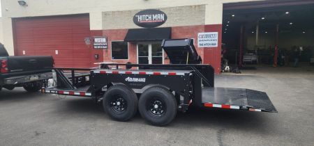 New 6'3 x 16 Air Tow PRO 16 Drop Deck Flatbed 16.5k***BLACK
