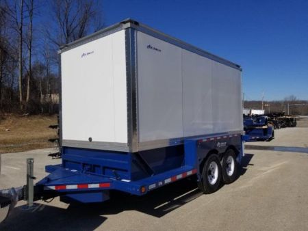 New 6'3  x 15'9  Air-Tow E16-XL Enclosed Drop Deck Equipment Trailer 15.9k *solar charger
