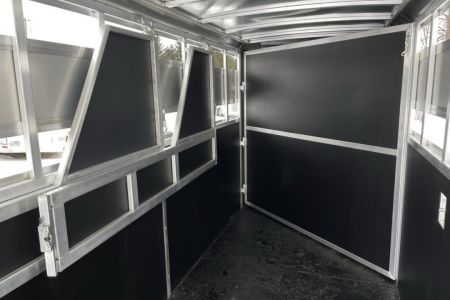 New 2026 Shadow White 3 Horse Bumperpull Slant Trailer / Livestock Trailer with Removable Dividers and Tack Room Horse Trailer