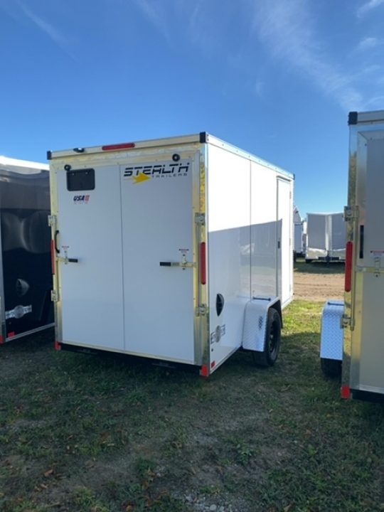 New 2027 Stealth Trailers 6X12 WHITE 6'6" Cargo / Enclosed Trailer