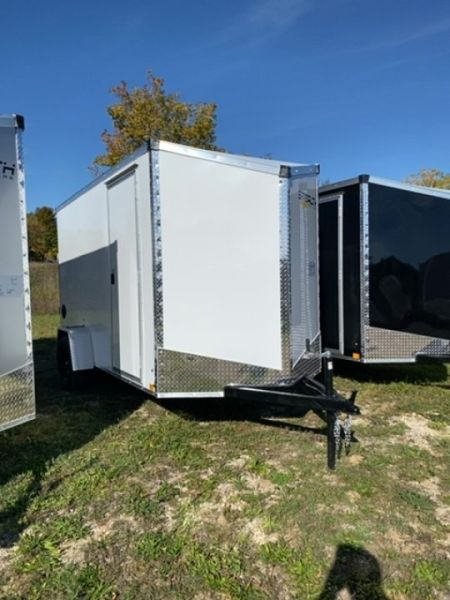 New 2027 Stealth Trailers 6X12 WHITE 6'6" Cargo / Enclosed Trailer