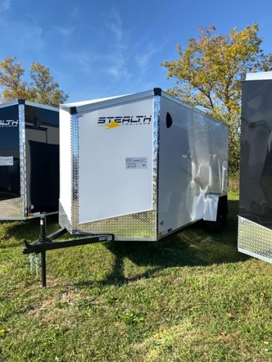 New 2027 Stealth Trailers 6X12 WHITE 6' Cargo / Enclosed Trailer
